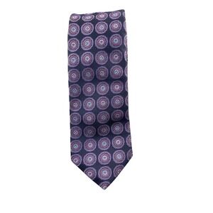 Samuelsohn Purple‎ Medallion Silk Tie Made in Italy Men's Necktie